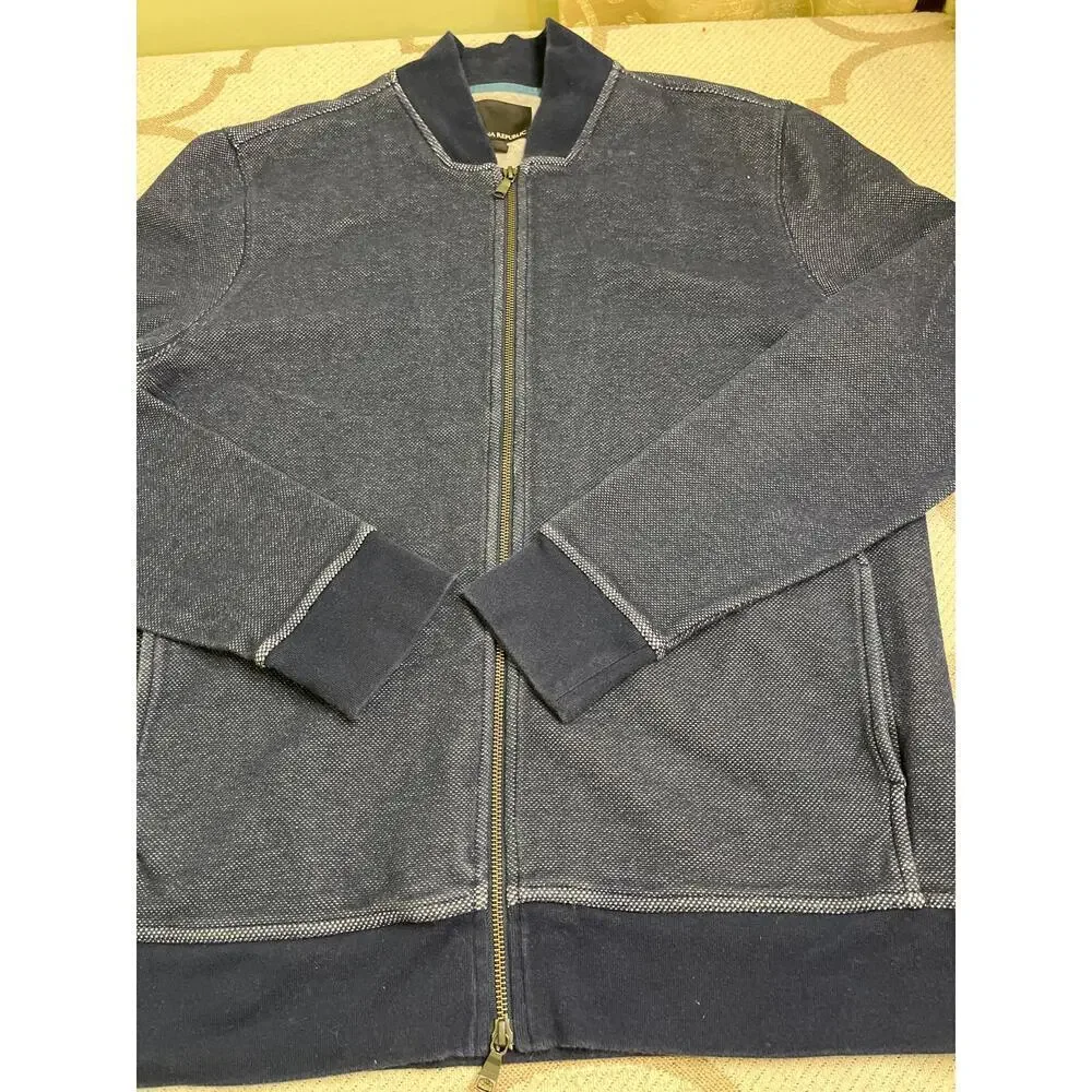 Banana Republic TEXTURED KNIT BOMBER Zip Up JACKET, pockets, size extra large